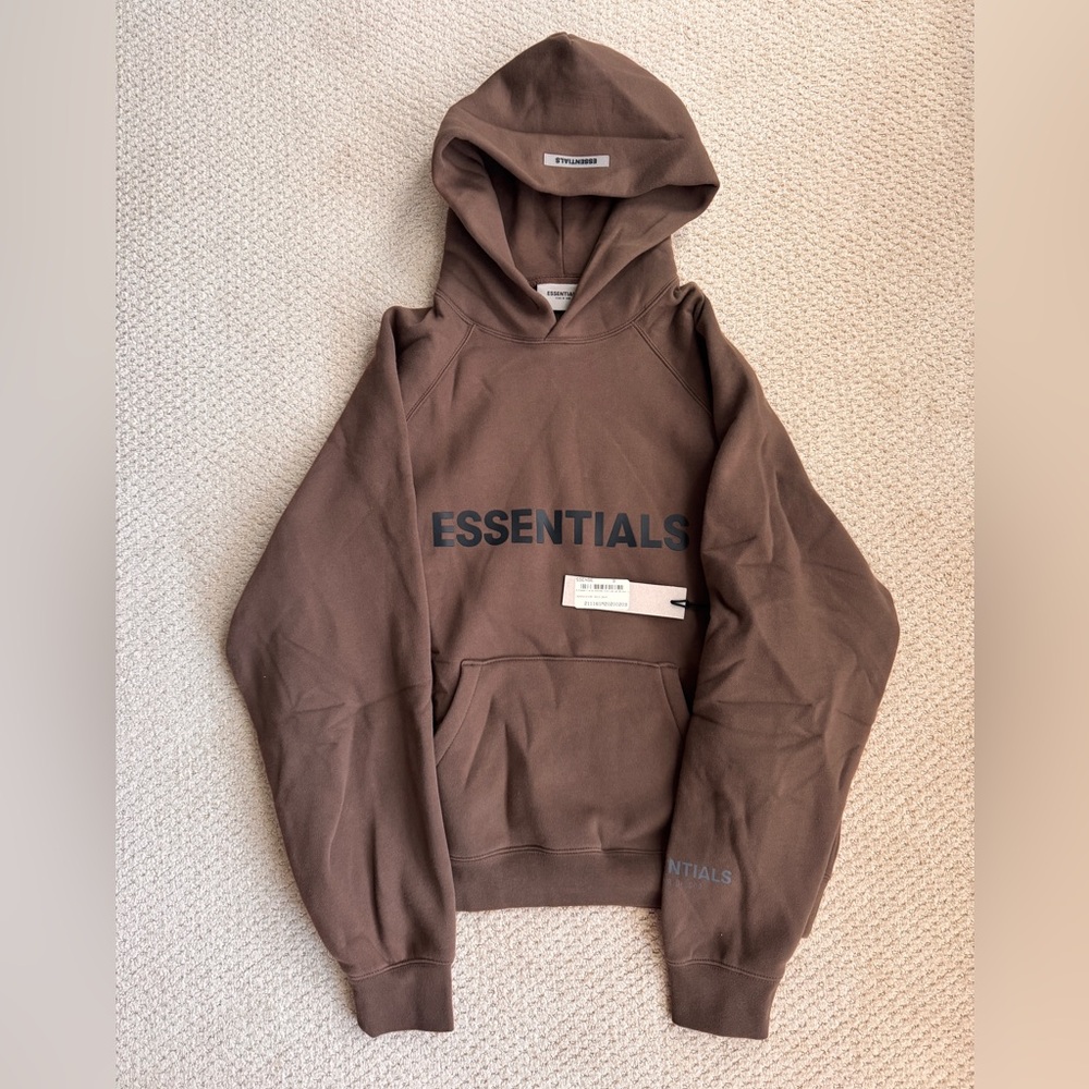 Essentials Brown Hoodie for Men